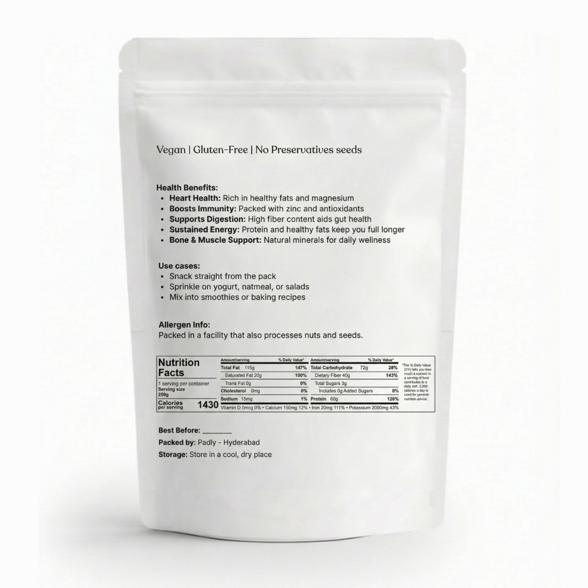 Natural Seeds Mix 250g